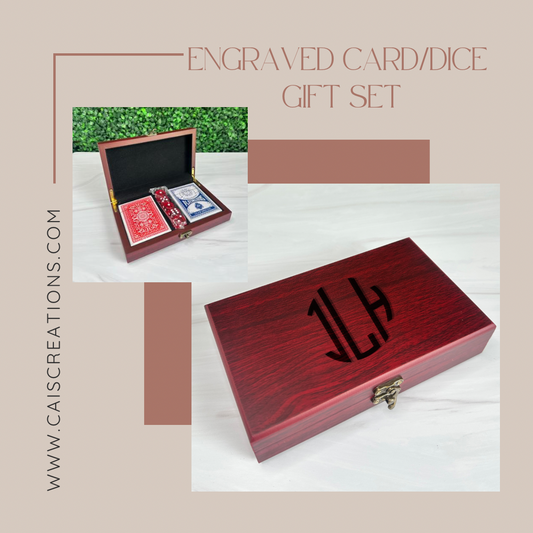 Card and Dice Set (Rosewood Finish)