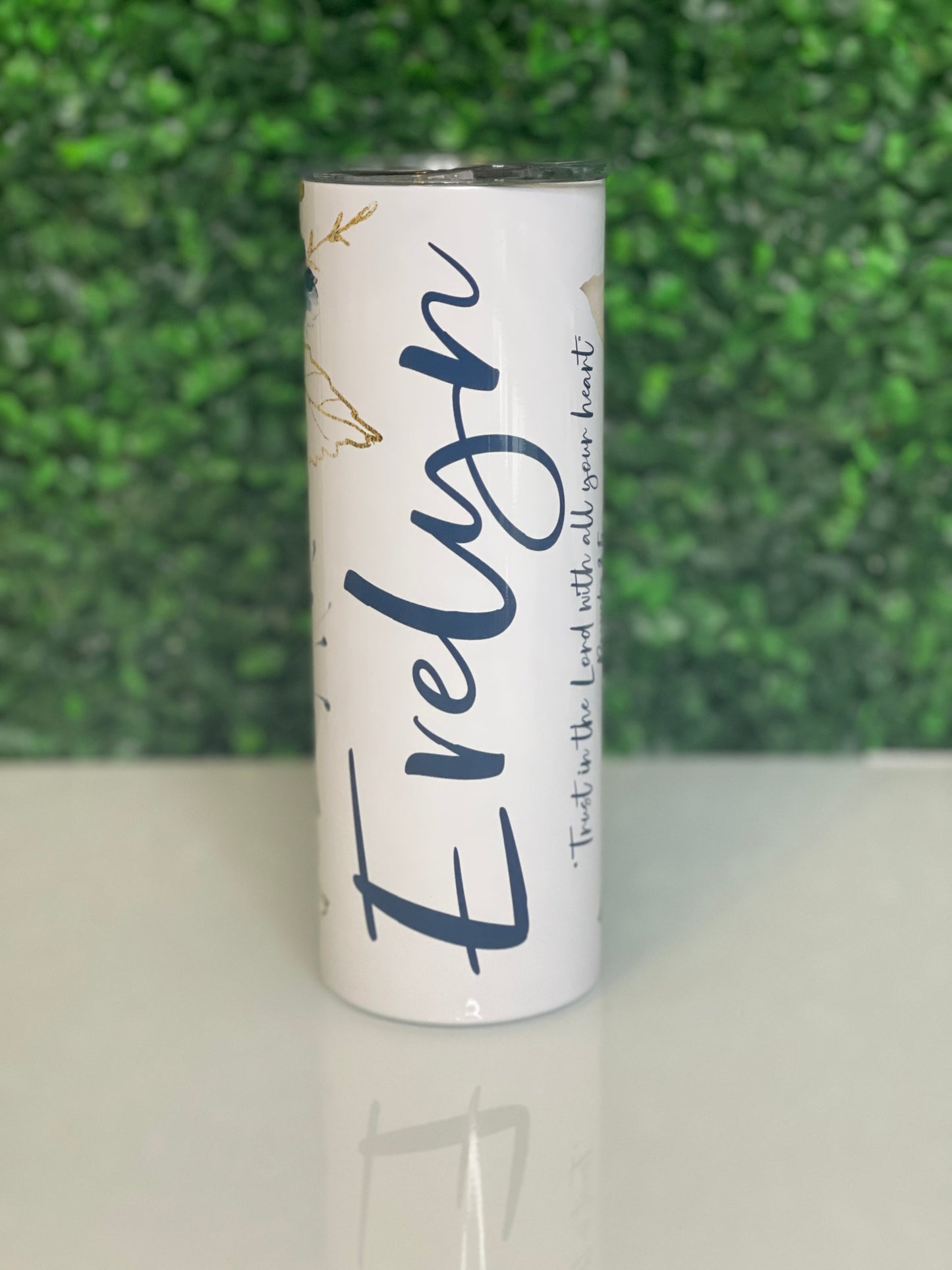 Blue Floral Tumbler