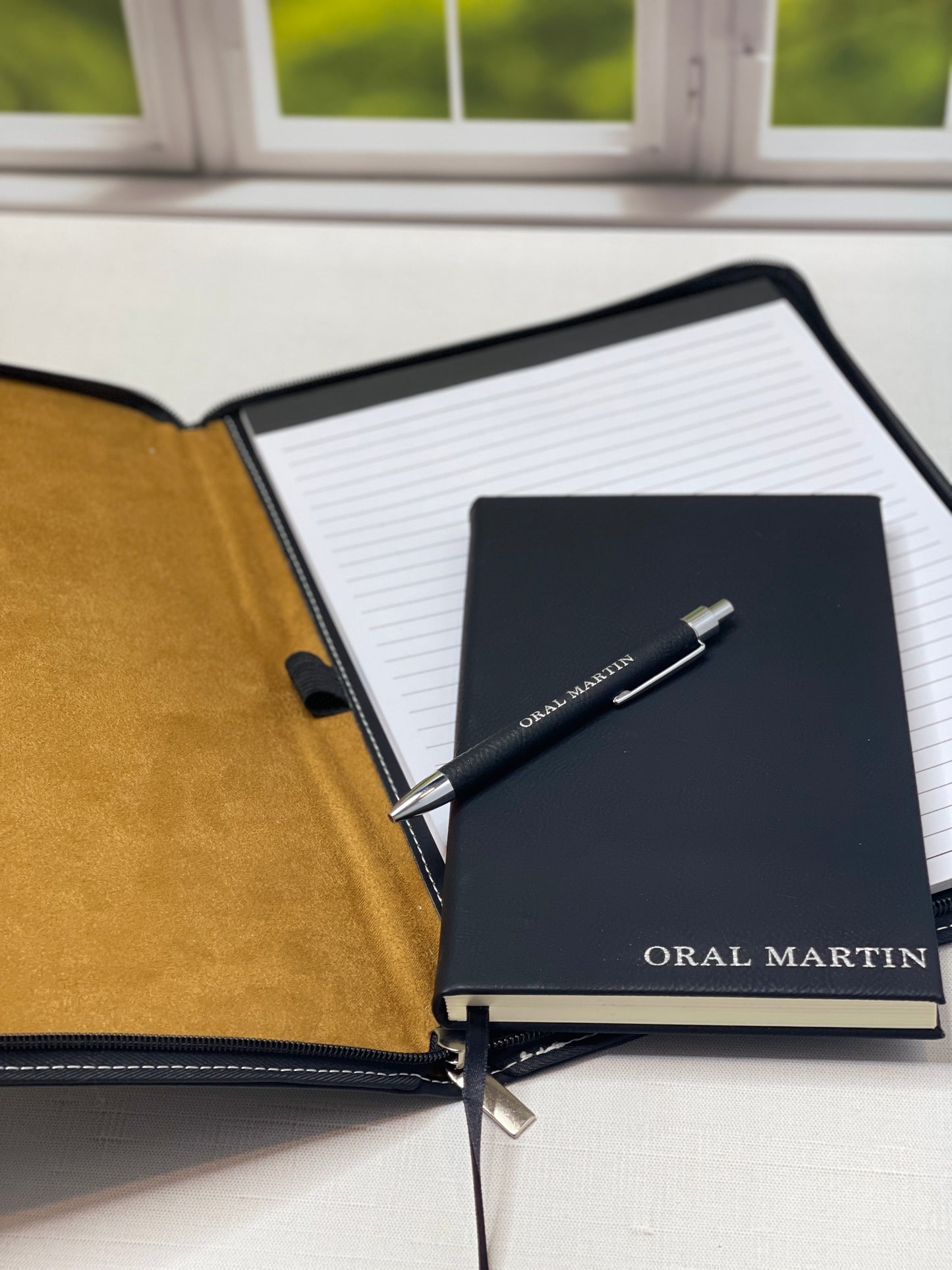 Personalized Vegan Leather Portfolio